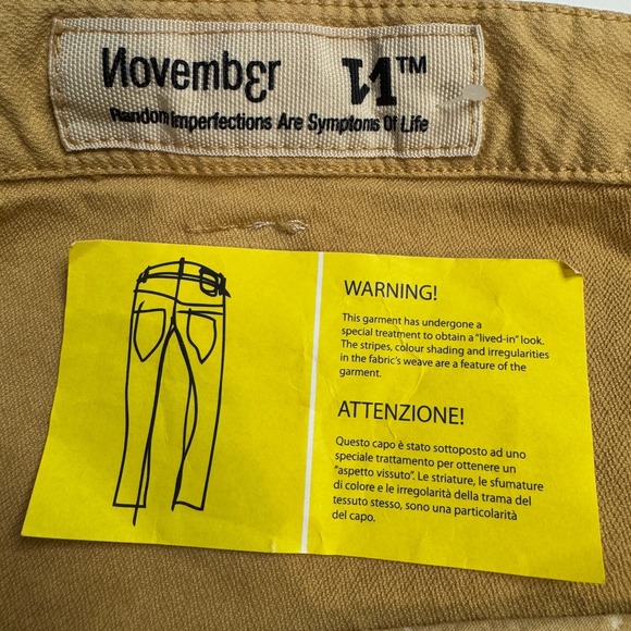 November Mens Khaki Shorts Size 34 Raw Hem Button Fly Casual Summer - Picture 7 of 10